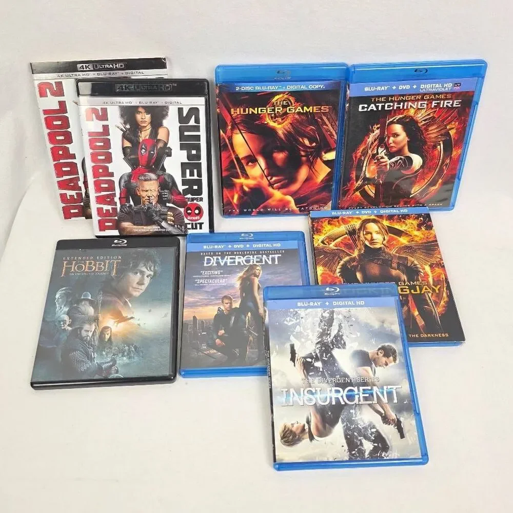 Blu-ray 4K Action Lot Deadpool Hunger Games 8